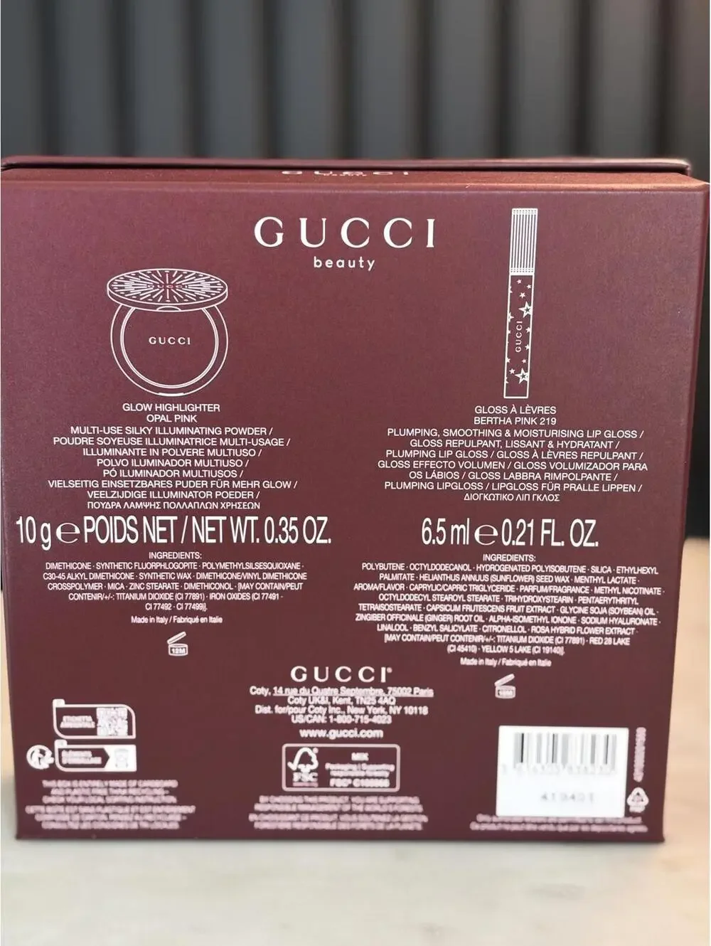 Gucci Beauty Glow Highlighter and Lip Gloss Set